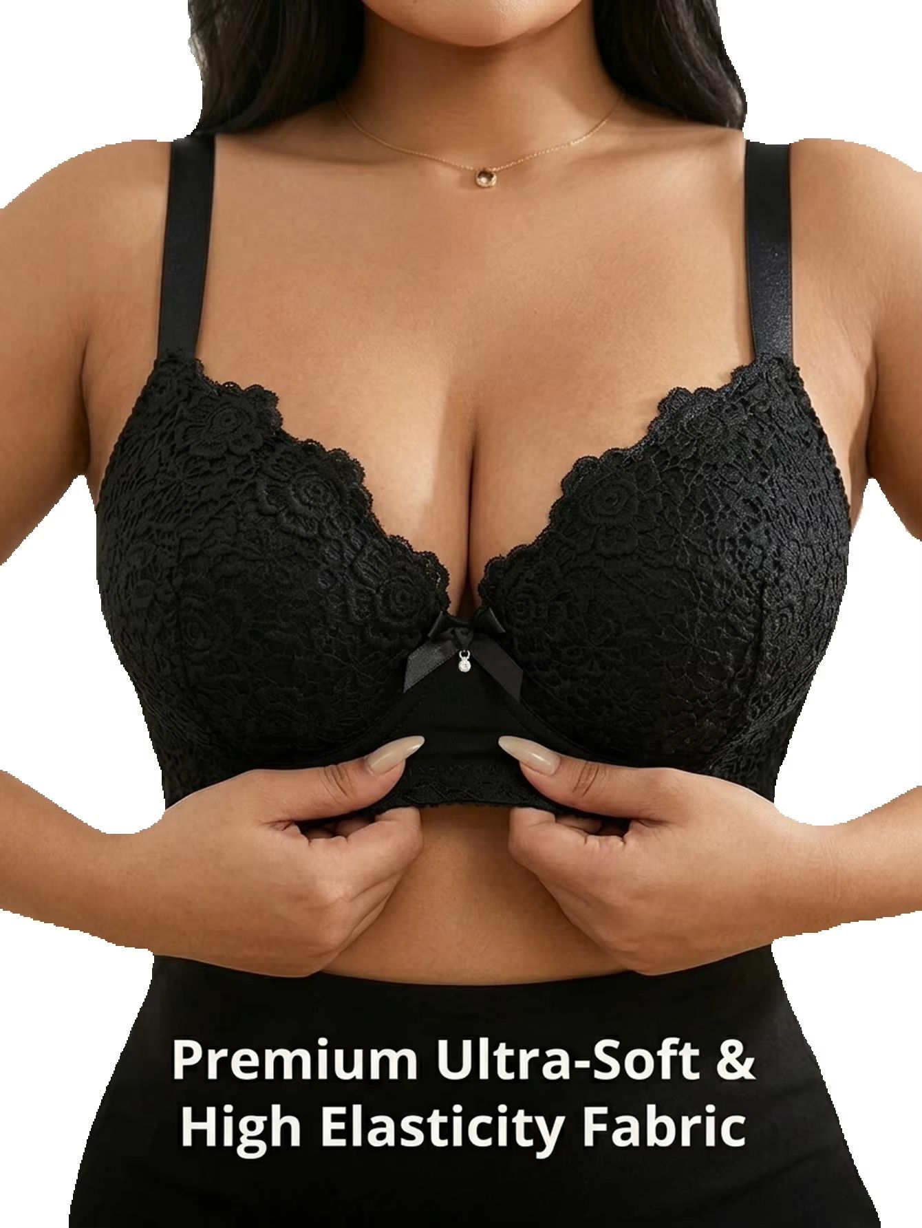 Women Plus Size Floral Push Up - огляд і ціна Push Up Bra Padded