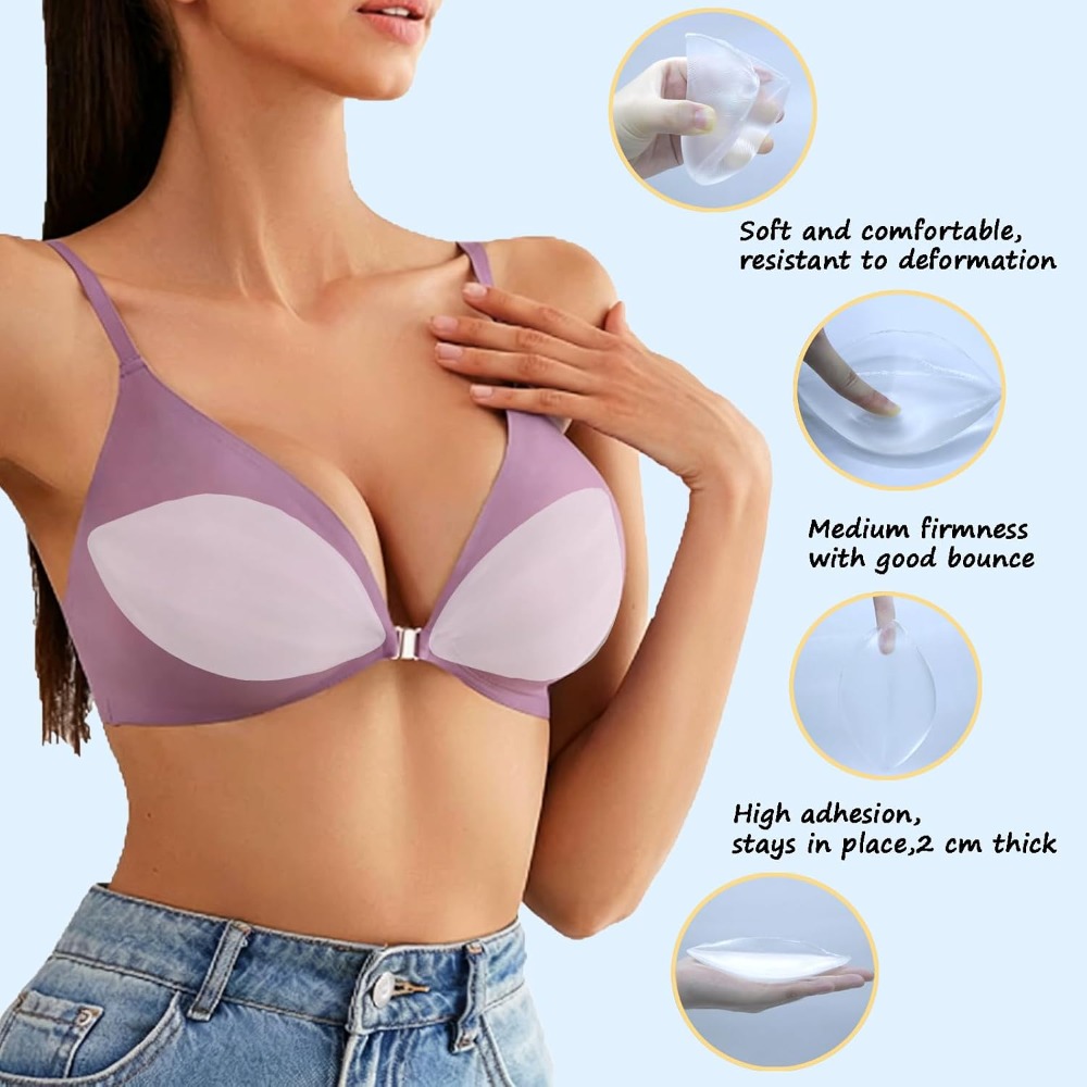 Adhesive Silicone Bra Inserts  - огляд і ціна Push Up Bra Padded